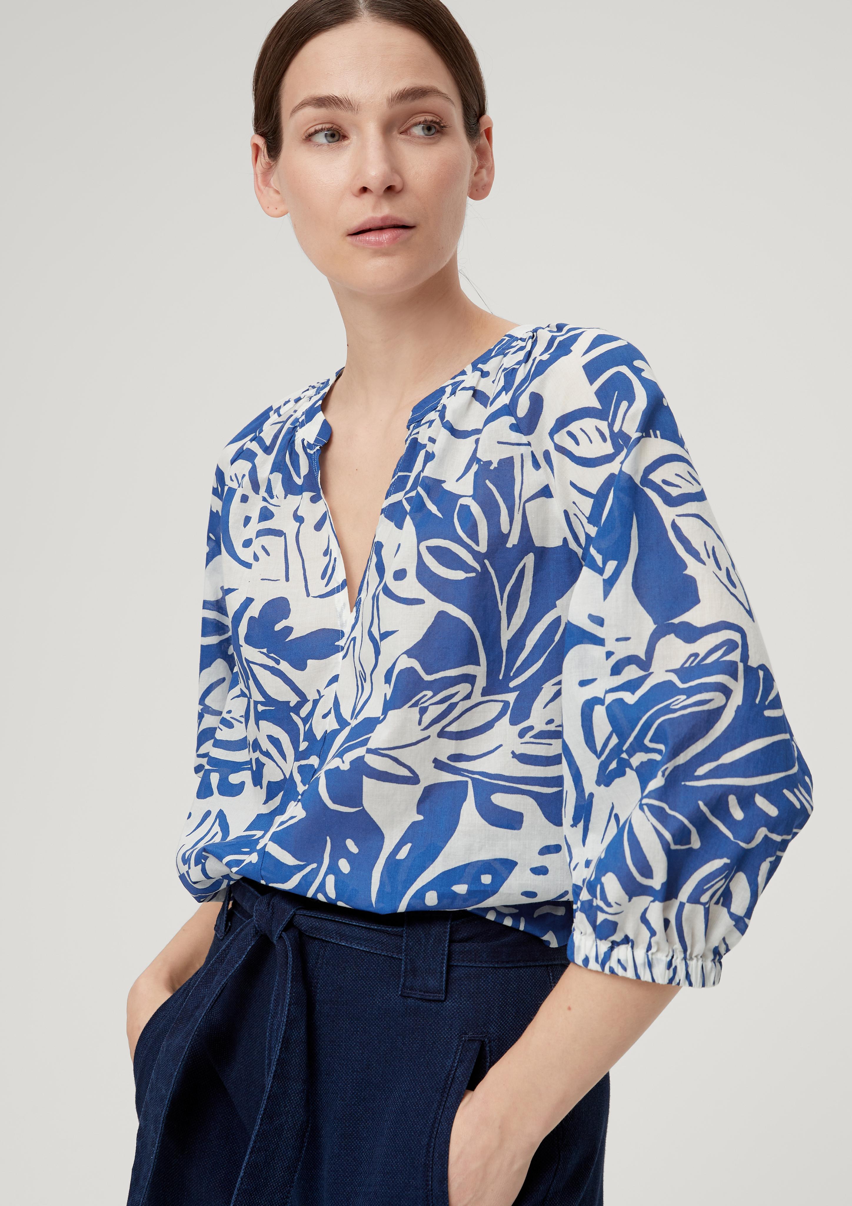 Baumwollbluse mit Raffung  2131751-56A0