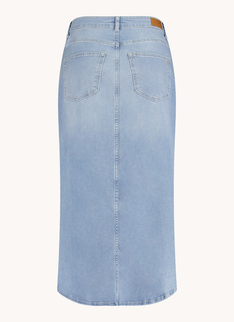 Studio Anneloes Annebella midi denim skirt with light wash