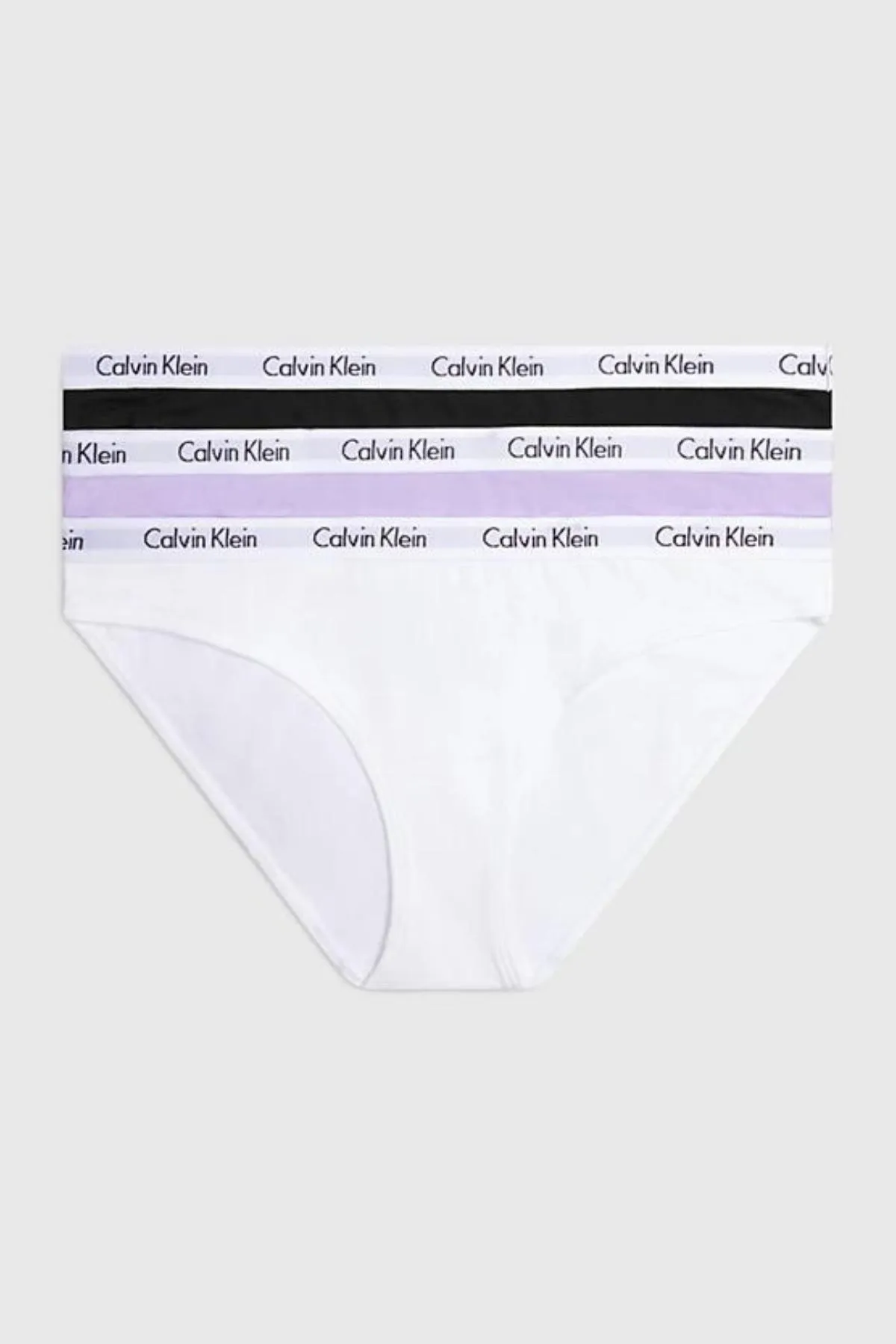 Calvin Klein  Damen Calvin Klein Signed Elastic Band Weiß-Schwarz-Lila Höschen 000Qd3588e-Hvn