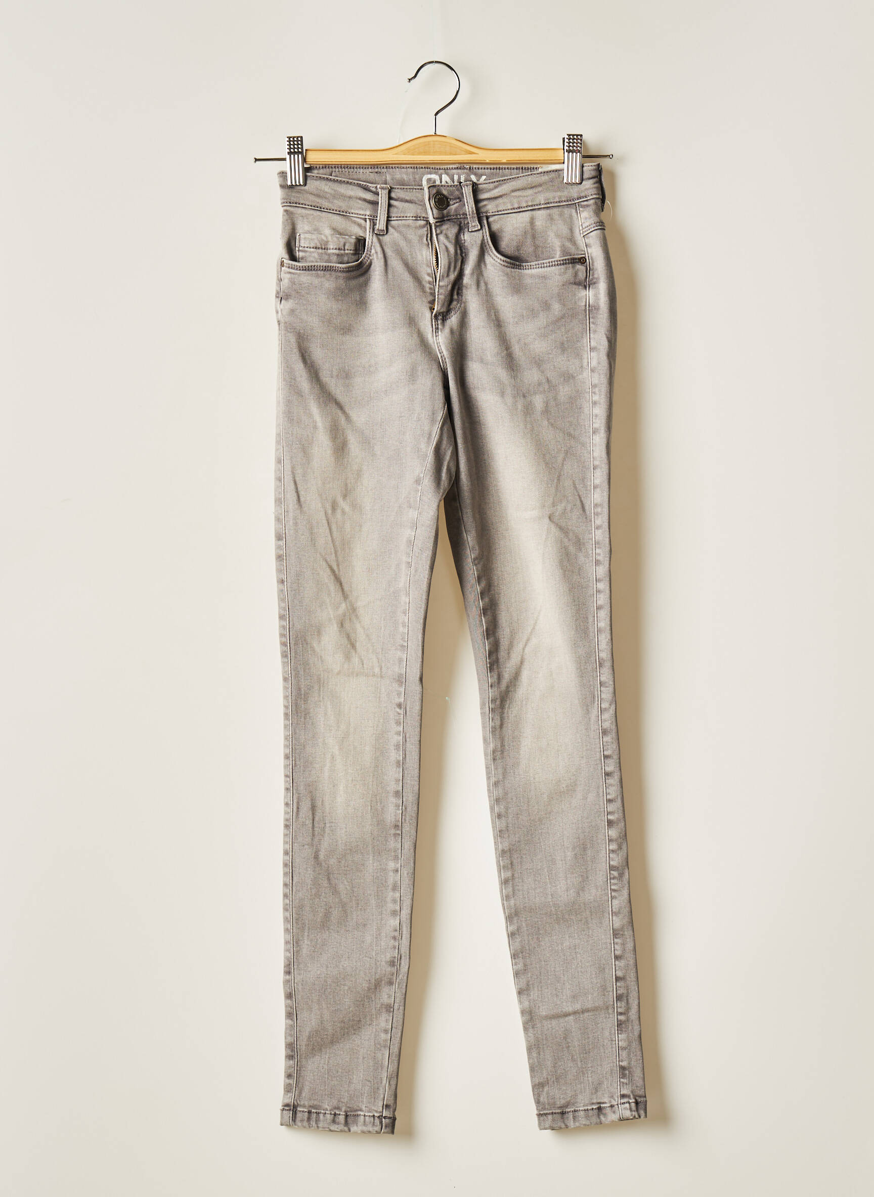Only Jeans Coupe Slim Femme couleur gris