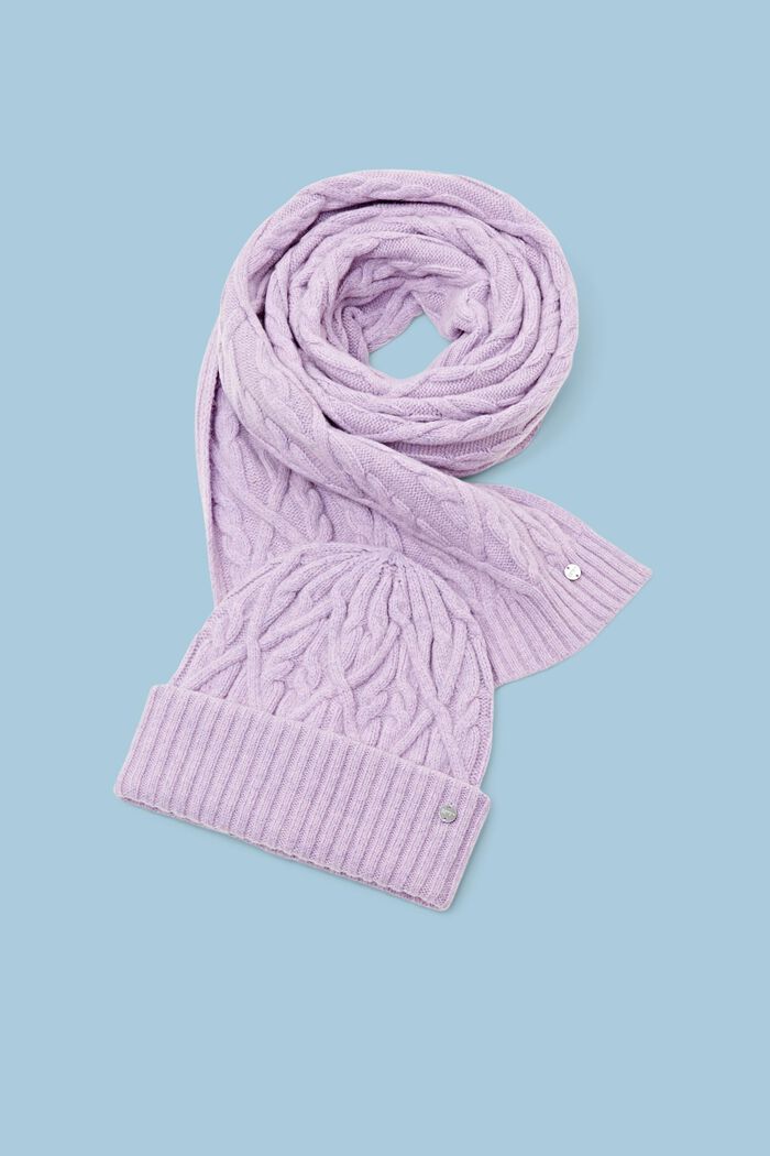Geschenk-Set: Beanie und Schal aus Wollmix