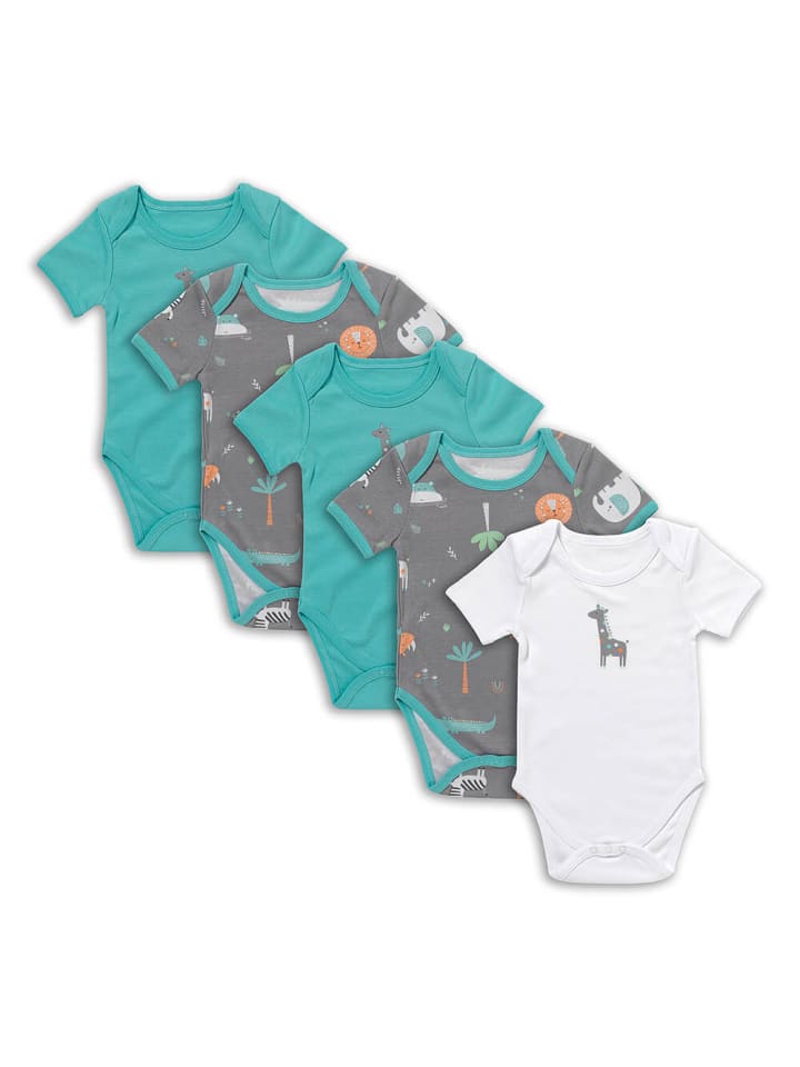 Schlummersack Bio Baby-Bodys kurzarm 5er-Pack in Anthrazit günstig kaufen