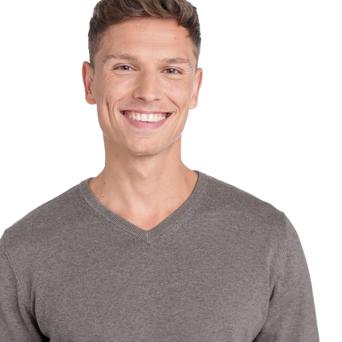 Herren Feinstrickpullover mit V-Ausschnitt