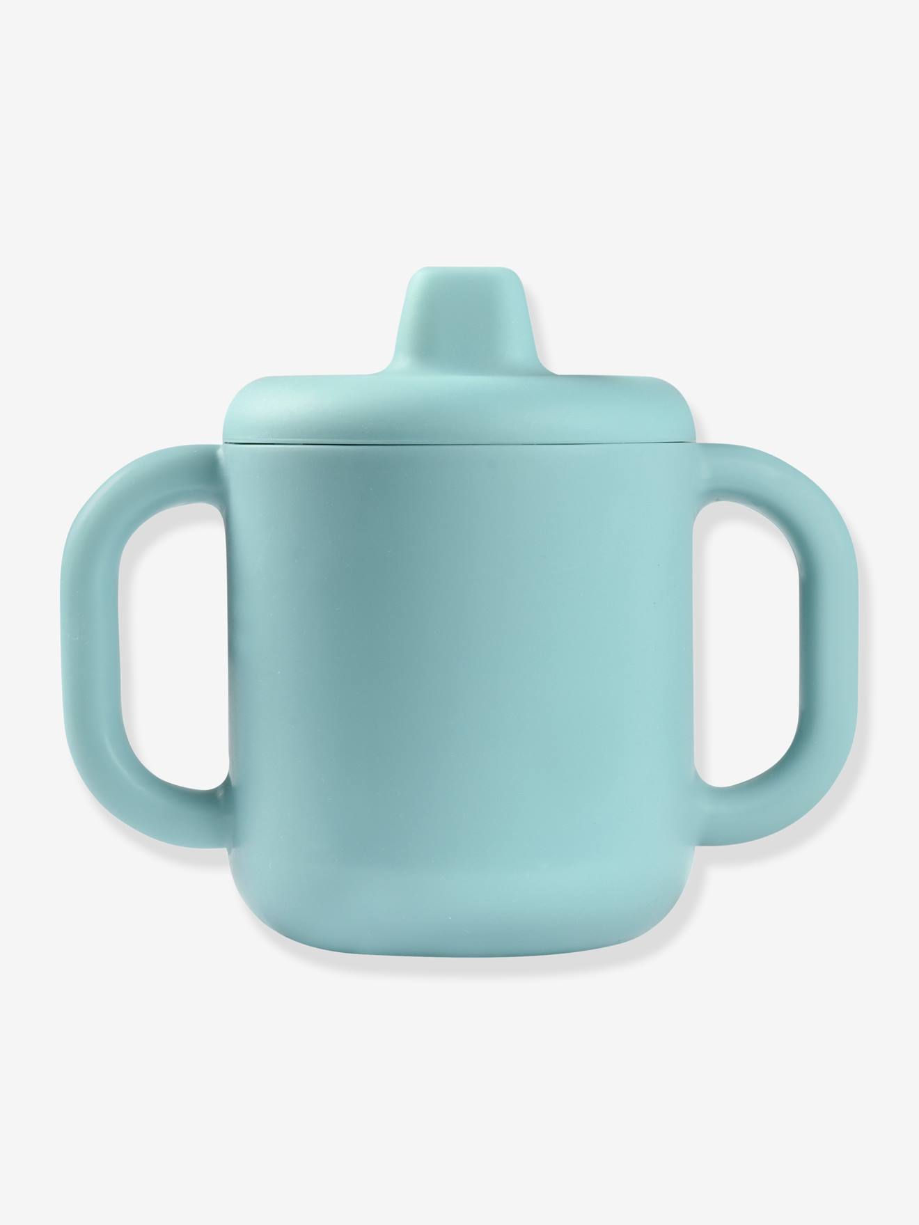Tasse d'apprentissage BEABA en silicone rose
