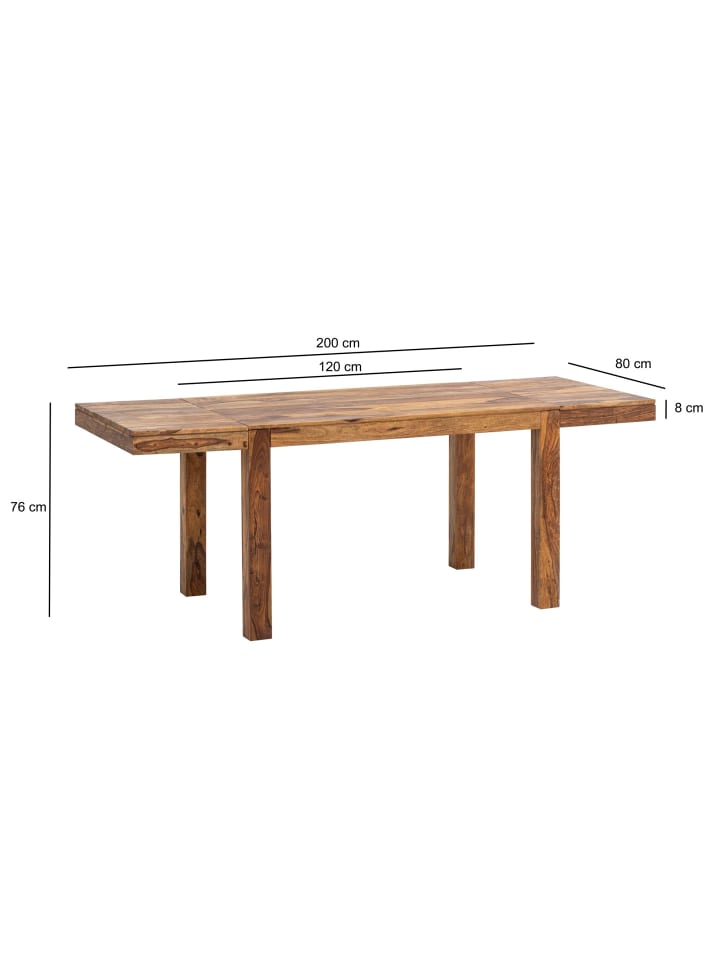 KADIMA DESIGN Esszimmertisch 120 - 200 cm Massivholz Zeitlos, Küchentisch günstig kaufen onesize