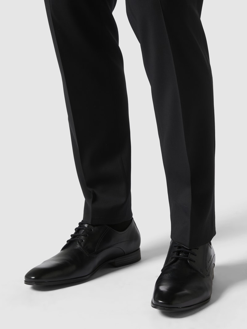 Derby aus Leder Modell 'Mattia' in schwarz