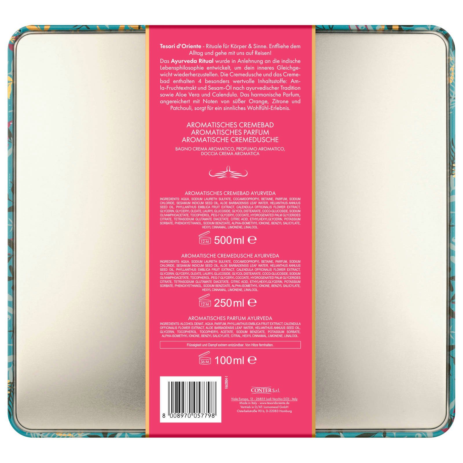 Tesori d´Oriente Duft-Set Geschenkset Ayurveda Cremedusche Cremebad Eau de Toilette Duft