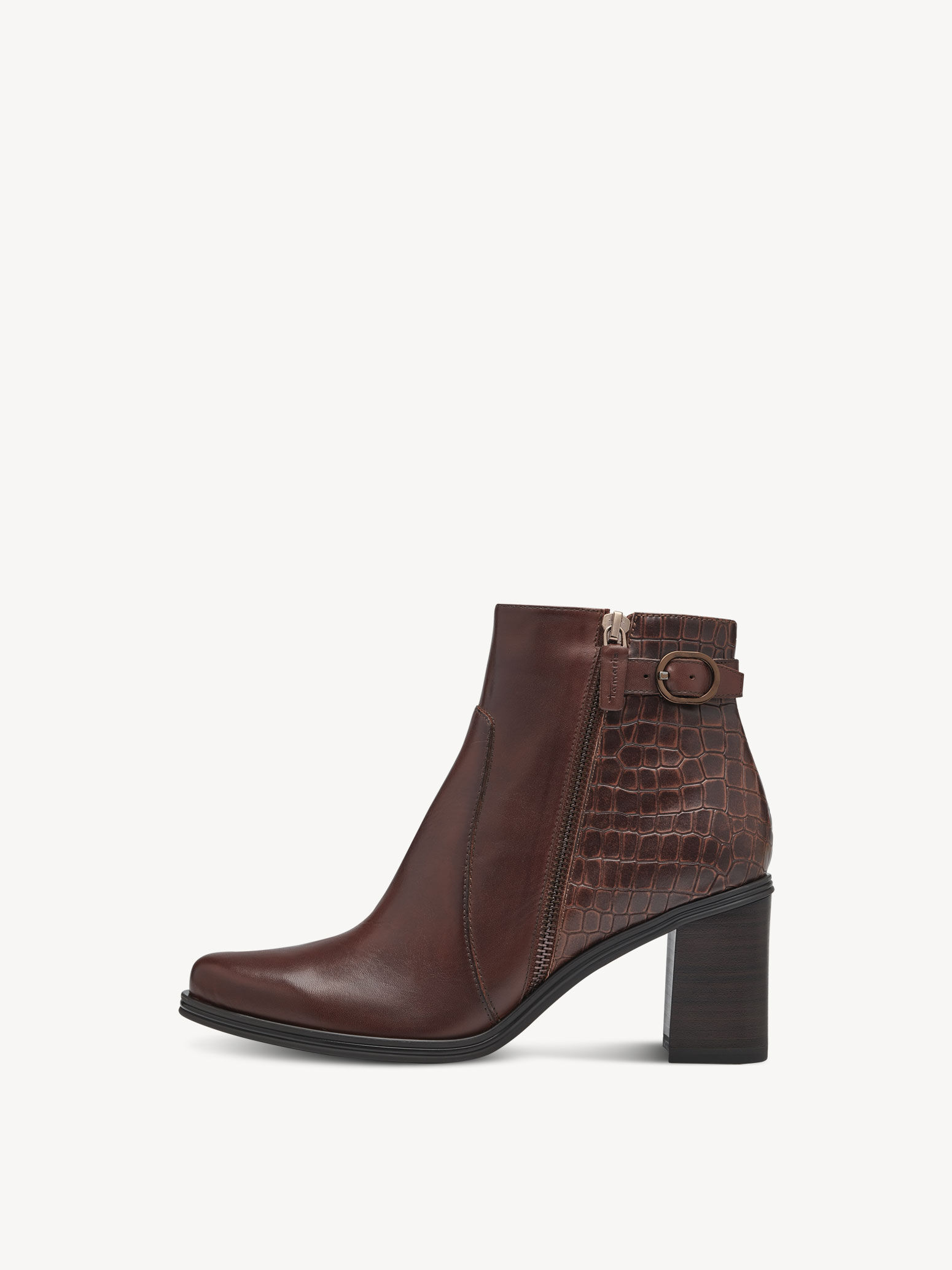 Bottine en cuir - marron