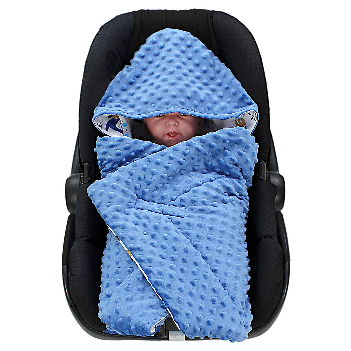 Baby Winter Einschlagdecke für Babyschale Wattiert für Kinder