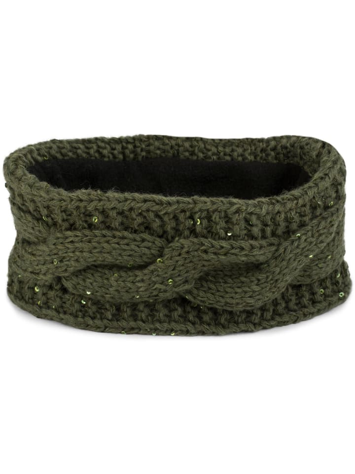 styleBREAKER Strick Stirnband in Oliv günstig kaufen onesize