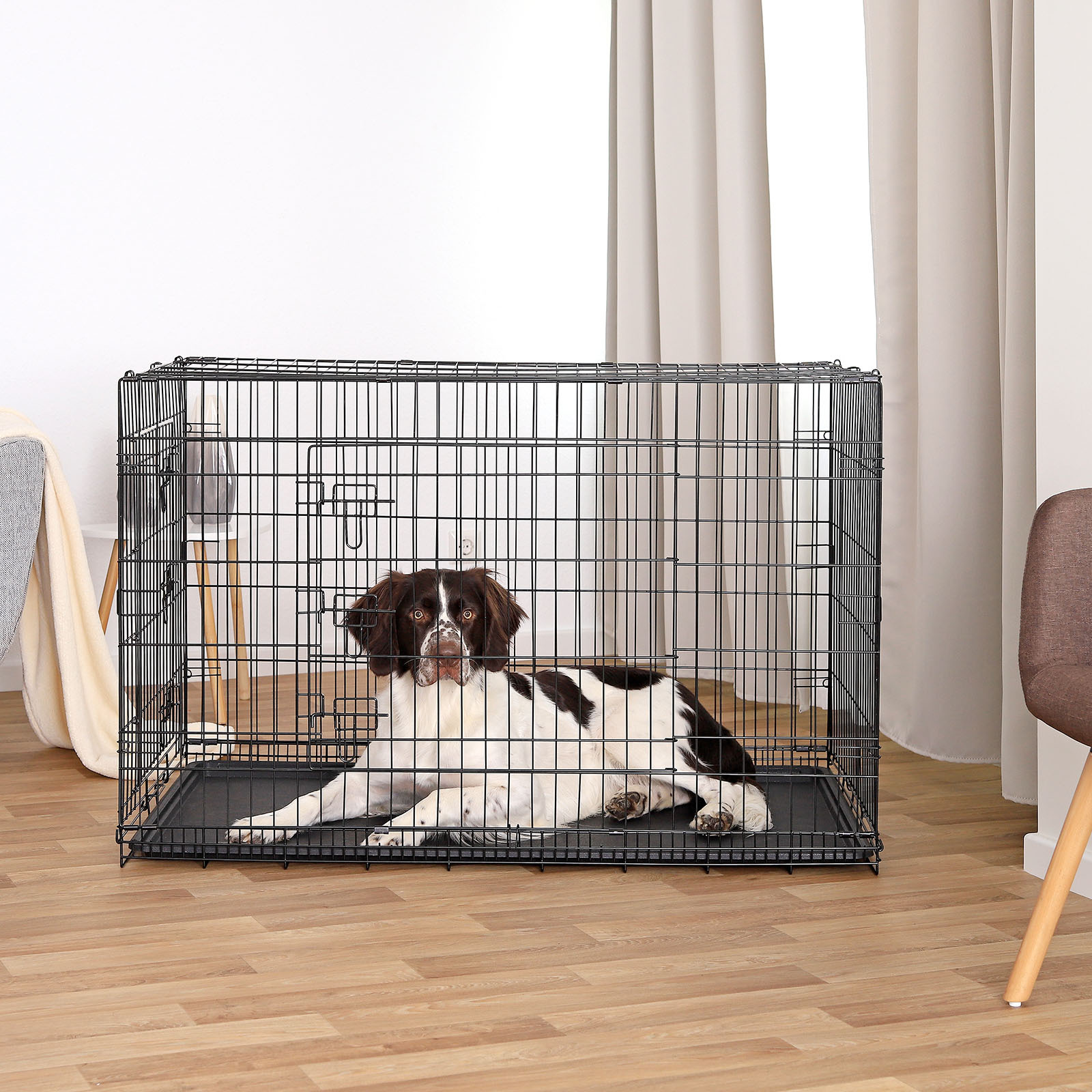 Lionto Transportboxen & Gitterboxen Lionto Hundetransportkäfig Tiertransportbox Hundebox Größe (S) 45x31x36 cm XXXL
