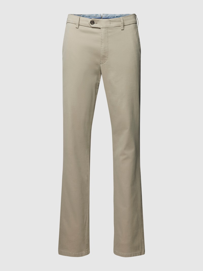 Stoffhose mit Gesäßtaschen Modell 'LUPUS' in beige
