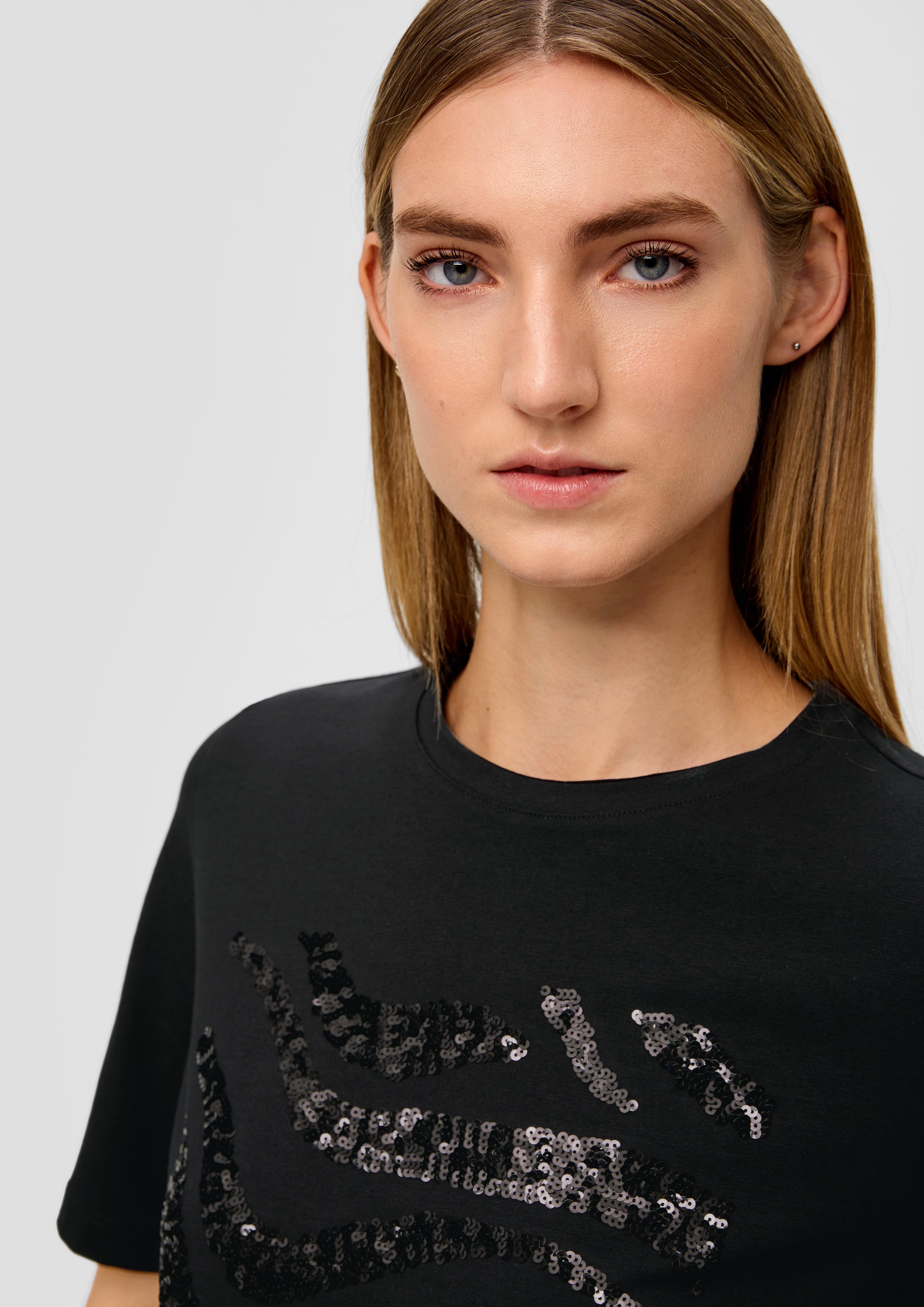 T-Shirt mit Pailletten  2152014-99D5