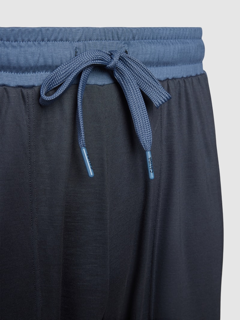 Pyjama-Hose mit Kontrastbesatz Modell 'DEEPSLEEPWEAR' in dunkelgrau