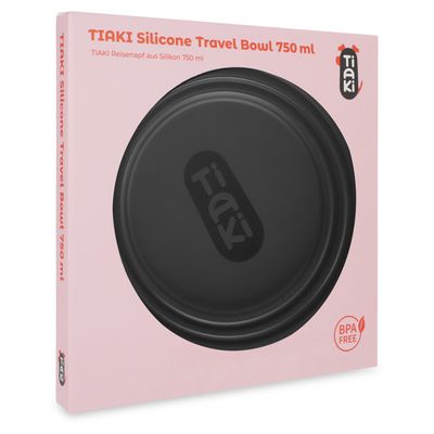 TIAKI Silikon Reisenapf, schwarz