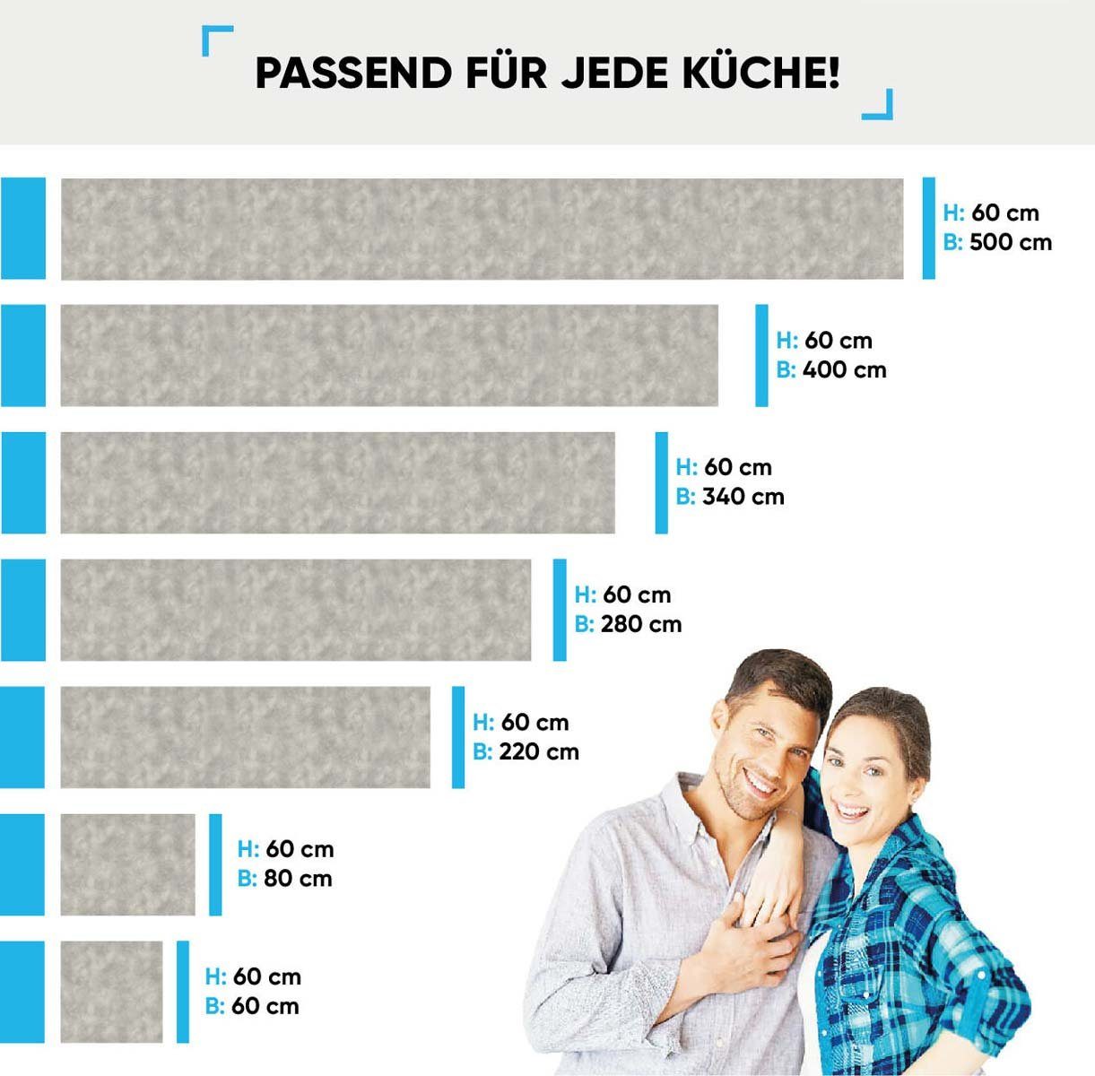 danario Küchenrückwand danario Küchenrückwand selbstklebend - 3D-Optik - Spritzschutz Küche