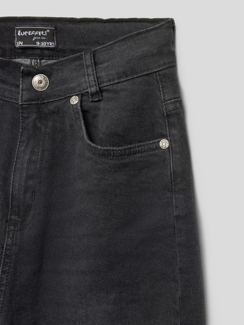 Jeans mit 5-Pocket-Design in schwarz