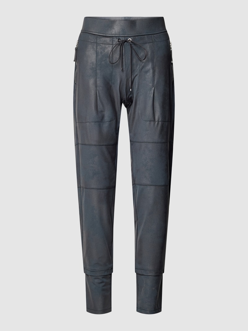 Jogpants in Leder-Optik Modell 'CANDY' in smaragdgrün