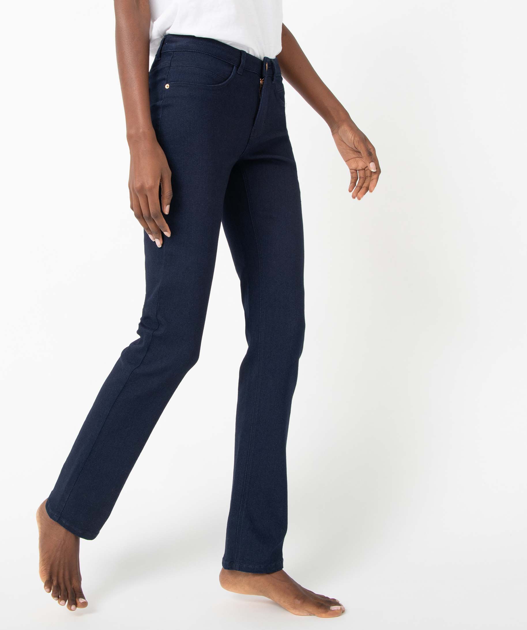 Jean femme coupe Regular taille normale - L30 blue black | GEMO