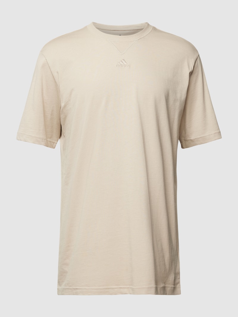 T-Shirt mit Rundhalsausschnitt in beige
