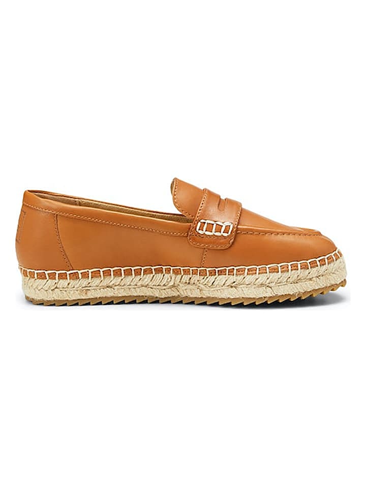 Marc O'Polo Shoes Leder-Espadrilles in Hellbraun günstig kaufen 41