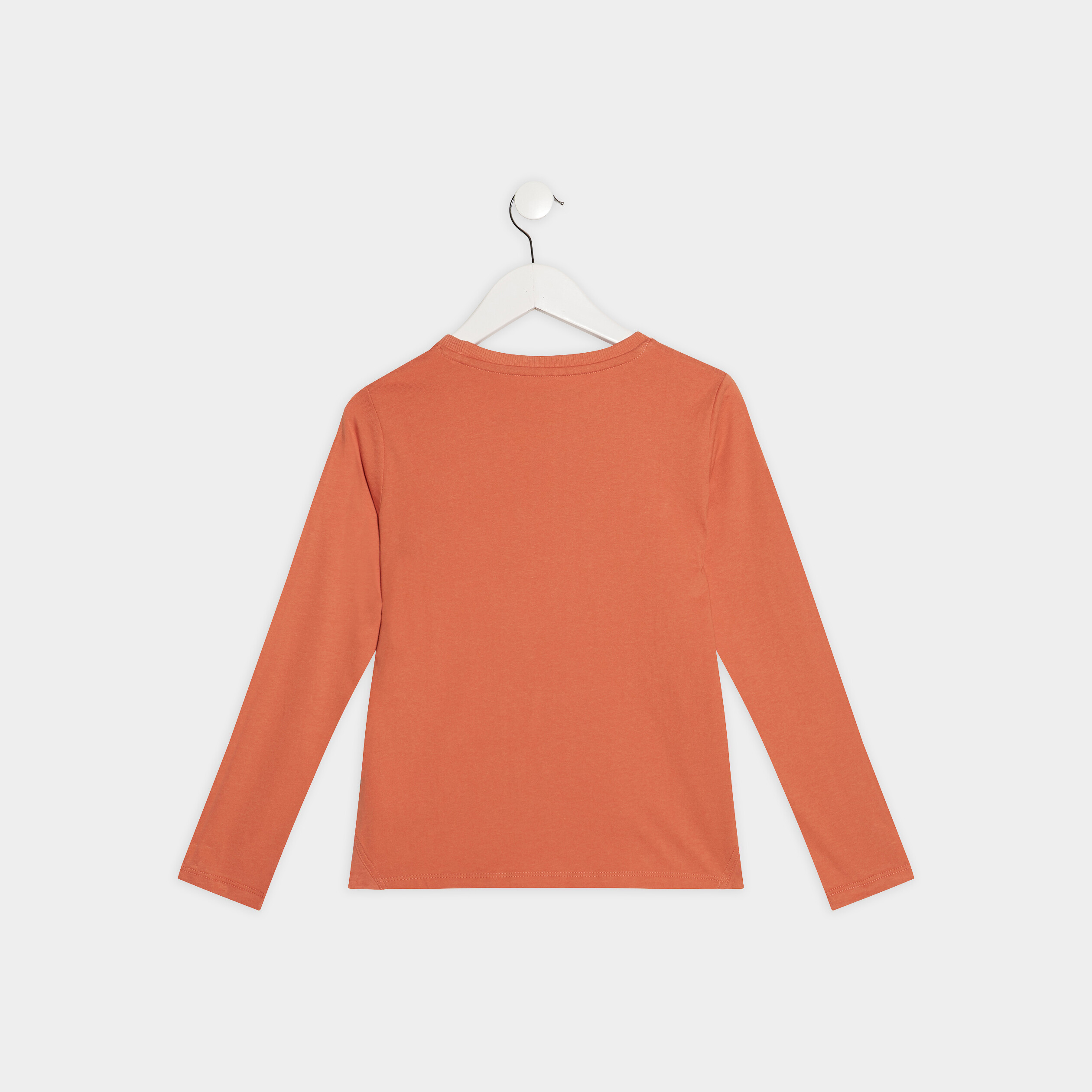 T-shirt manches longues orange garçon | La Halle