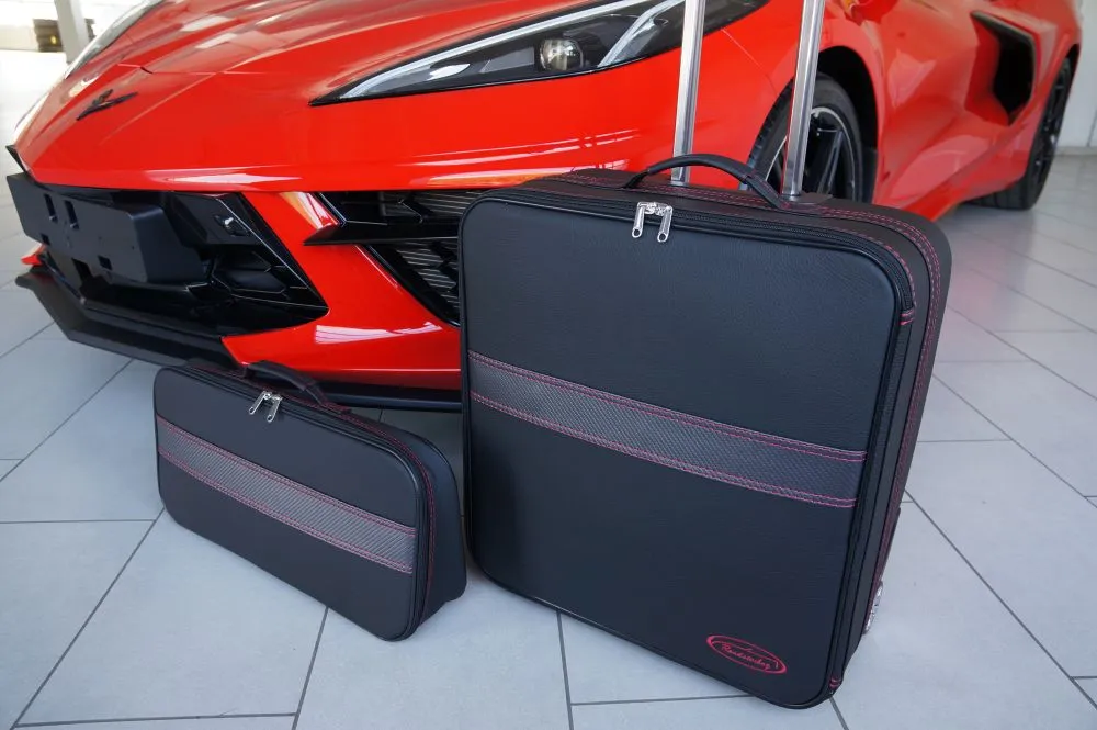 Roadsterbag Chevrolet Corvette C8 (Cabrio + Coupé) - 2-tlg. Kofferset Front Kofferraum