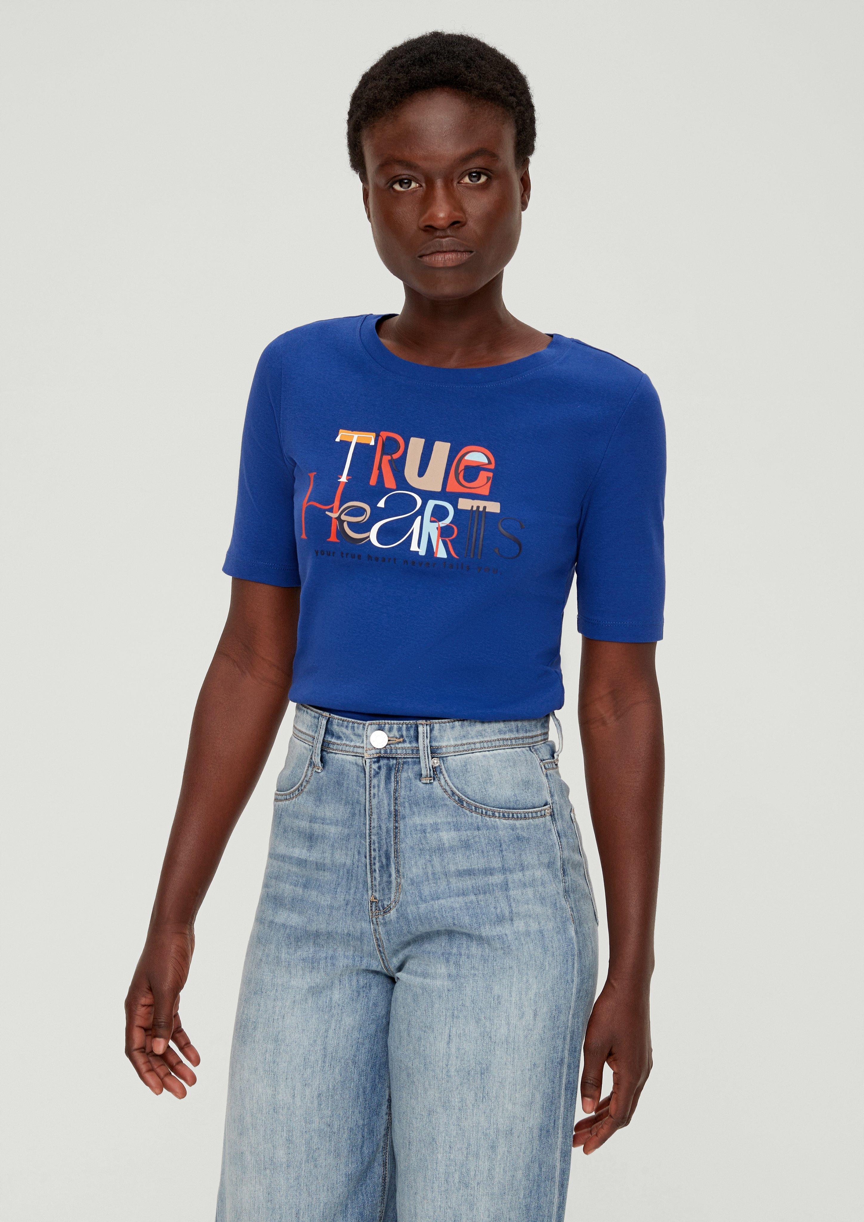 Baumwollshirt mit glänzendem Frontprint  2133065-56D0