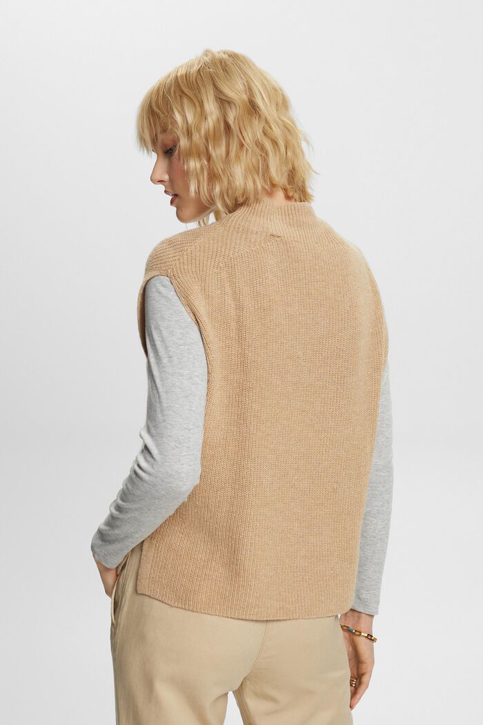 Rippstrickweste aus Wollmix
