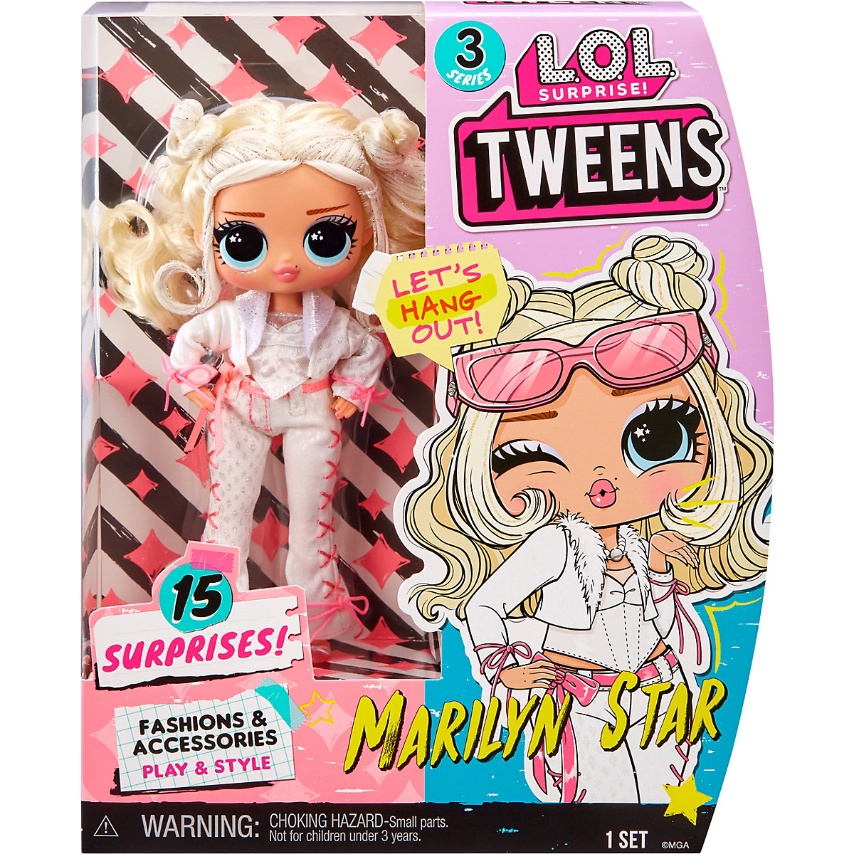 MGA 584063EUC L.O.L. Tweens Serie 3 Doll- Marilyn Star