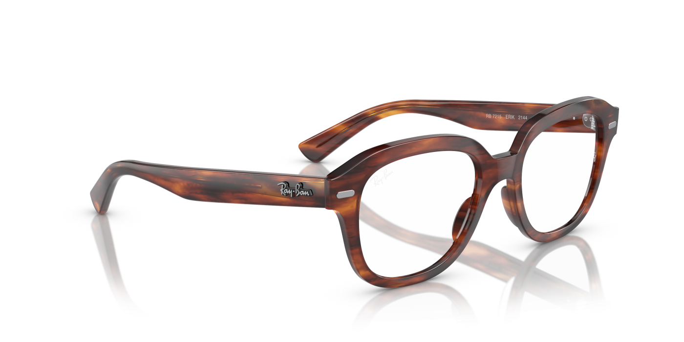 ERIK OPTICS - Ochelari de soare Havana cu dungi lucioase