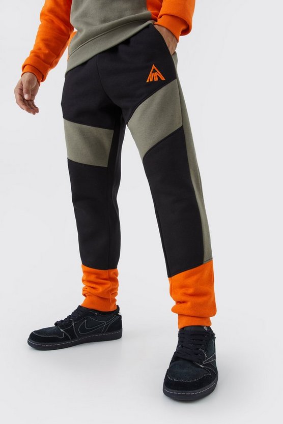 Man Slim-Fit Colorblock Jogginghose