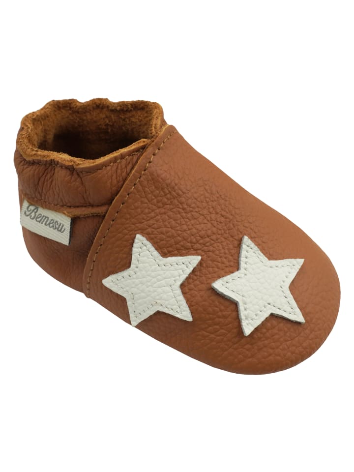 Yalion Leder-Krabbelschuhe 