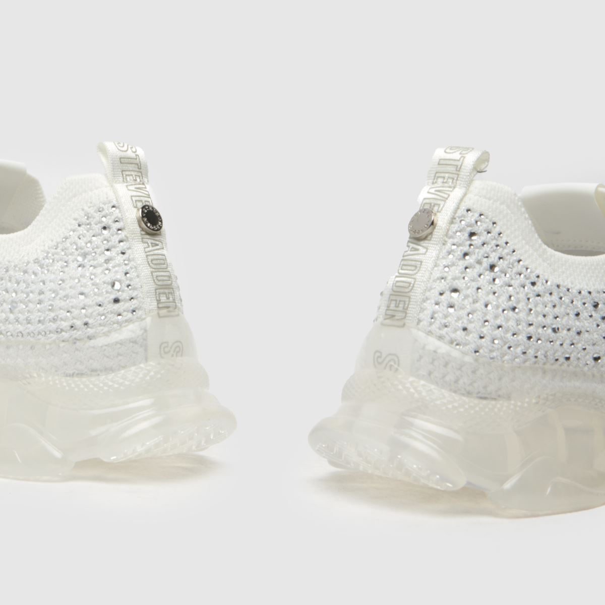 Steve Madden – Vita sneakers med meterbling-motiv