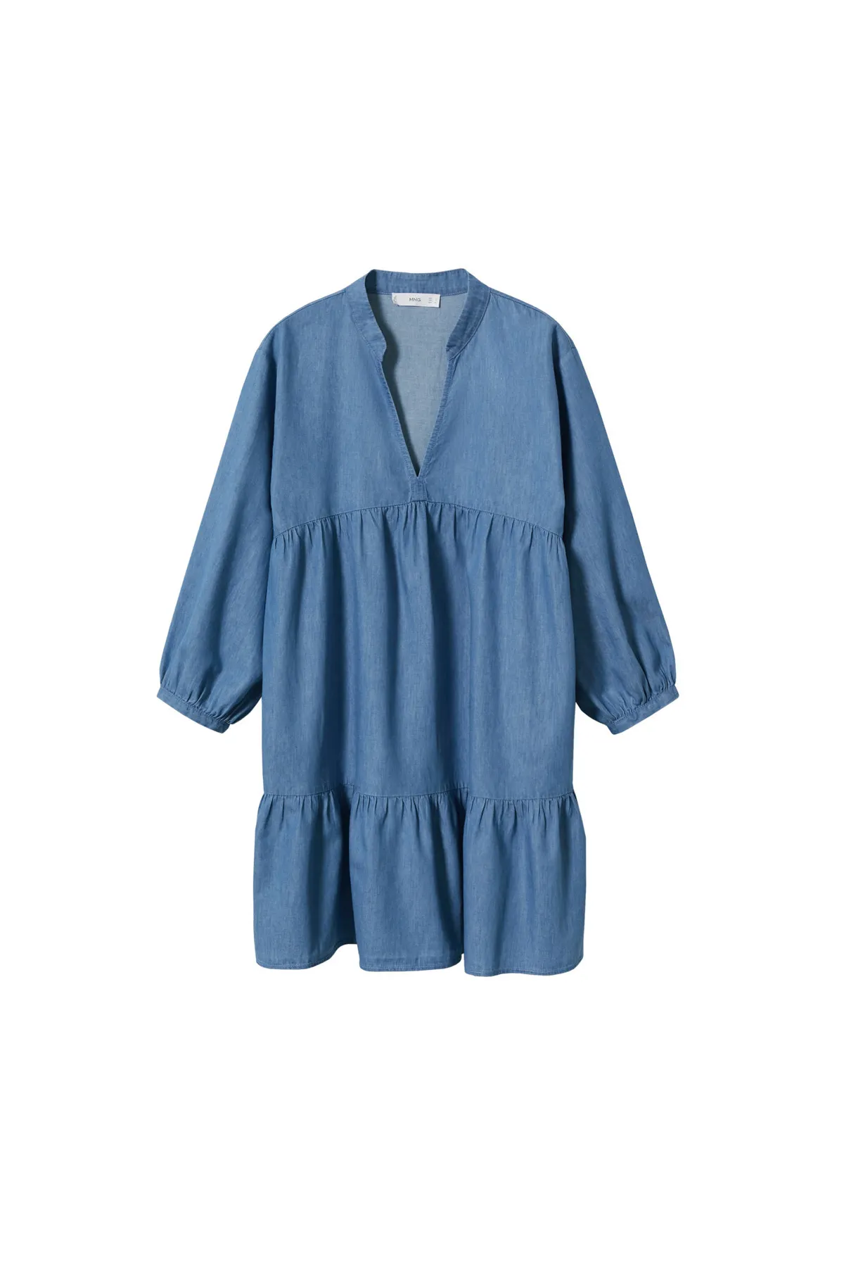 MANGO  37001220 Kleider und Overalls Mittelblau