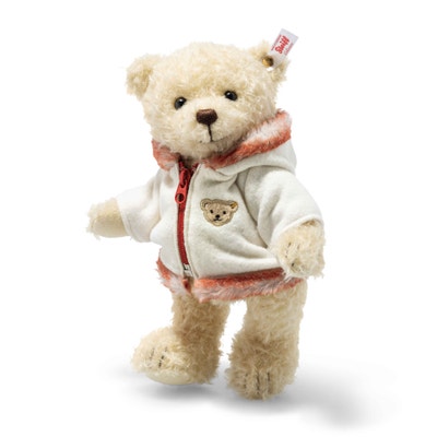 Mila Teddybär mit Winterjacke, 28 cm, beige