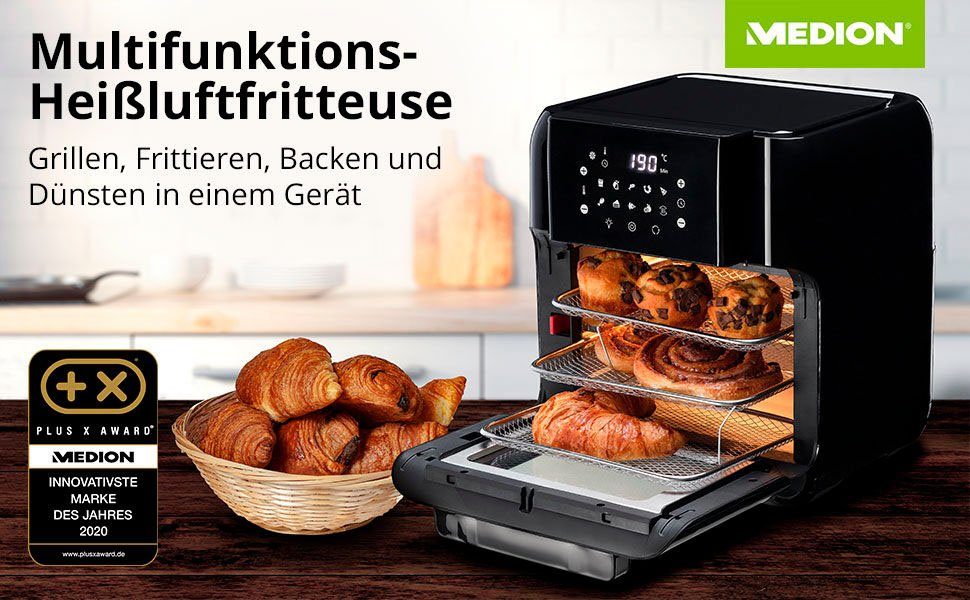 Medion® Heißluftfritteuse MD 10072, 1500 W