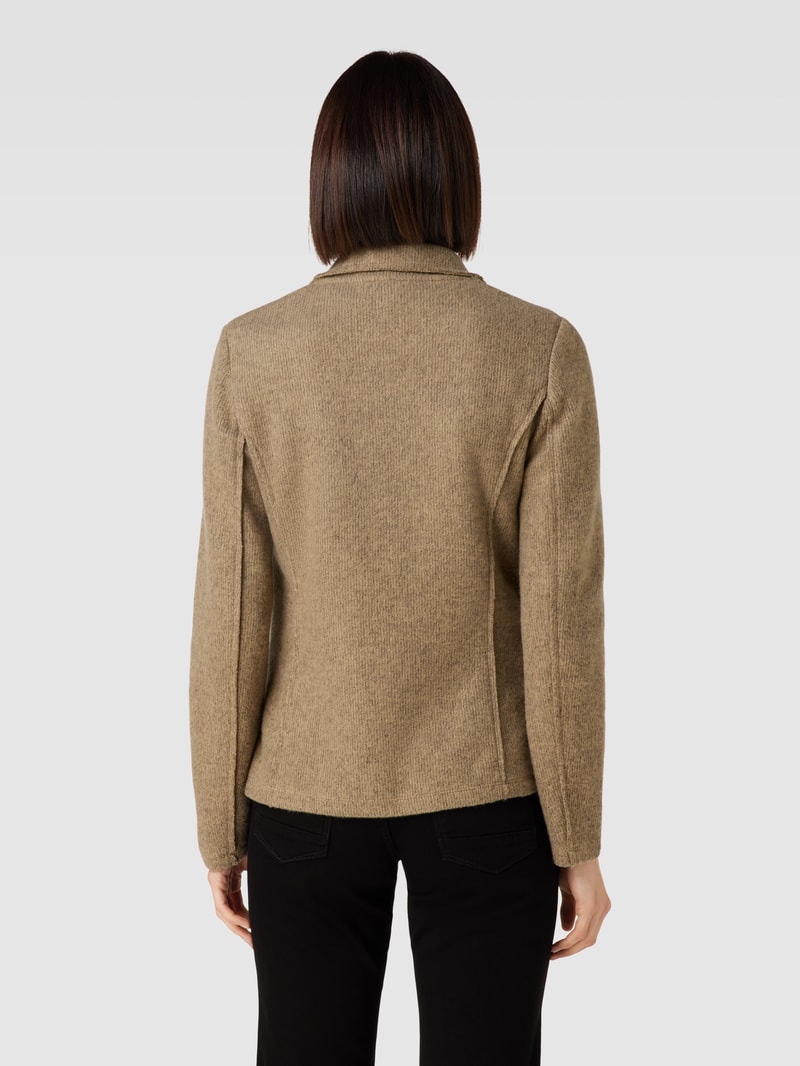 Strickblazer mit Eingrifftaschen in beige meliert