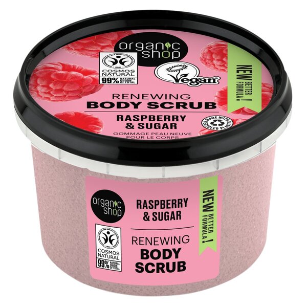 Organic Shop Raspberry Cream Body Scrub 250ml - Normal skin, exfoliating