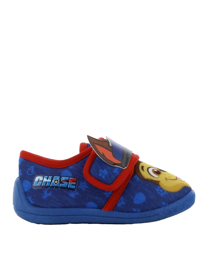 Paw Patrol Hausschuhe mit Paw Patrol Chase Motiv, in Blau, Klettverschluss günstig kaufen