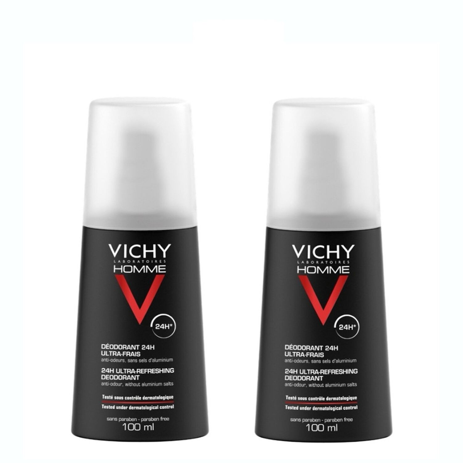 Vichy Déodorant Ultra-Frais 24H Homme Spray 2x100 ml