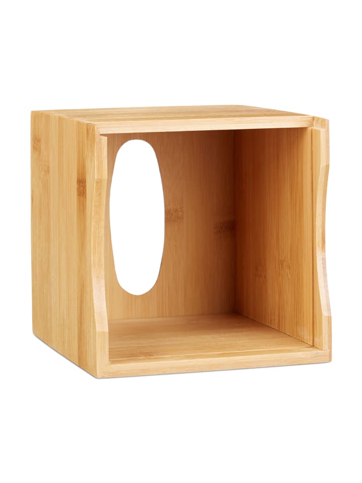 relaxdays 2 x Kosmetiktücherbox in Natur günstig kaufen onesize