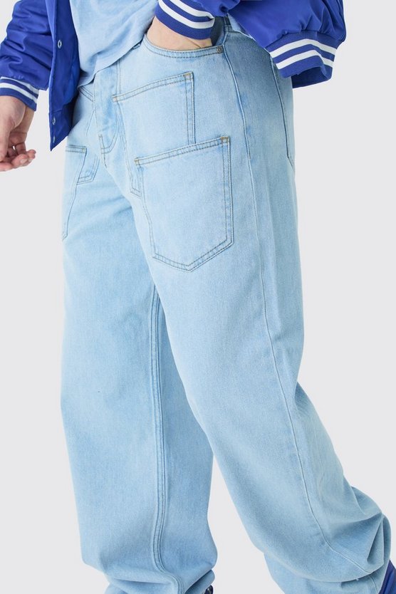 Tall lockere Jeans mit Acid-Waschung