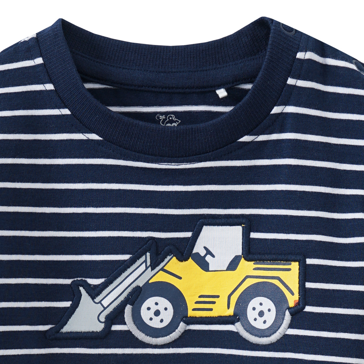 Baby Langarmshirt mit Radlader-Applikation