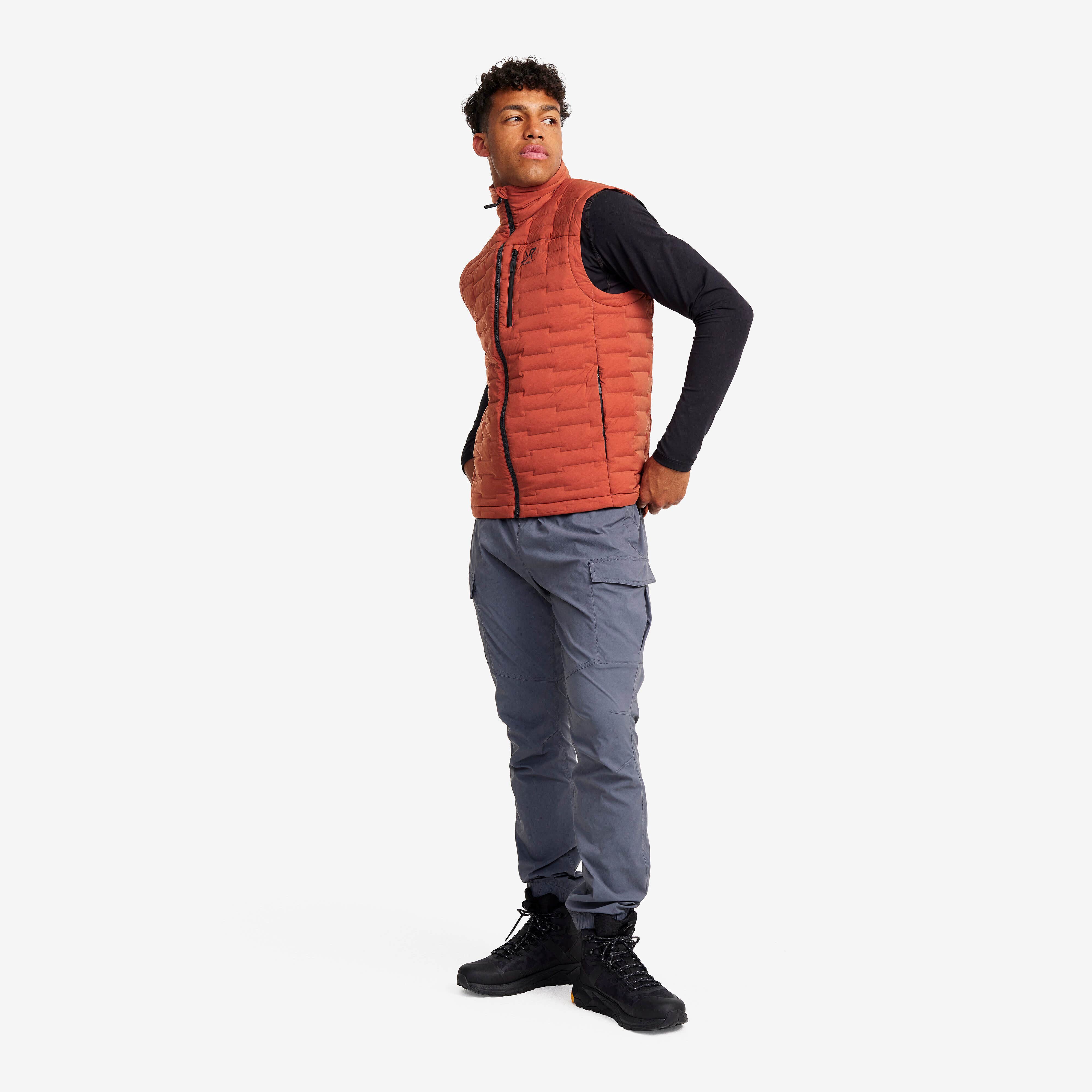 Flex Stretch Down Vest Homme Rusty Orange