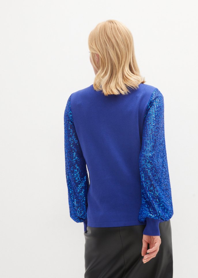 Pullover mit Pailettenärmeln