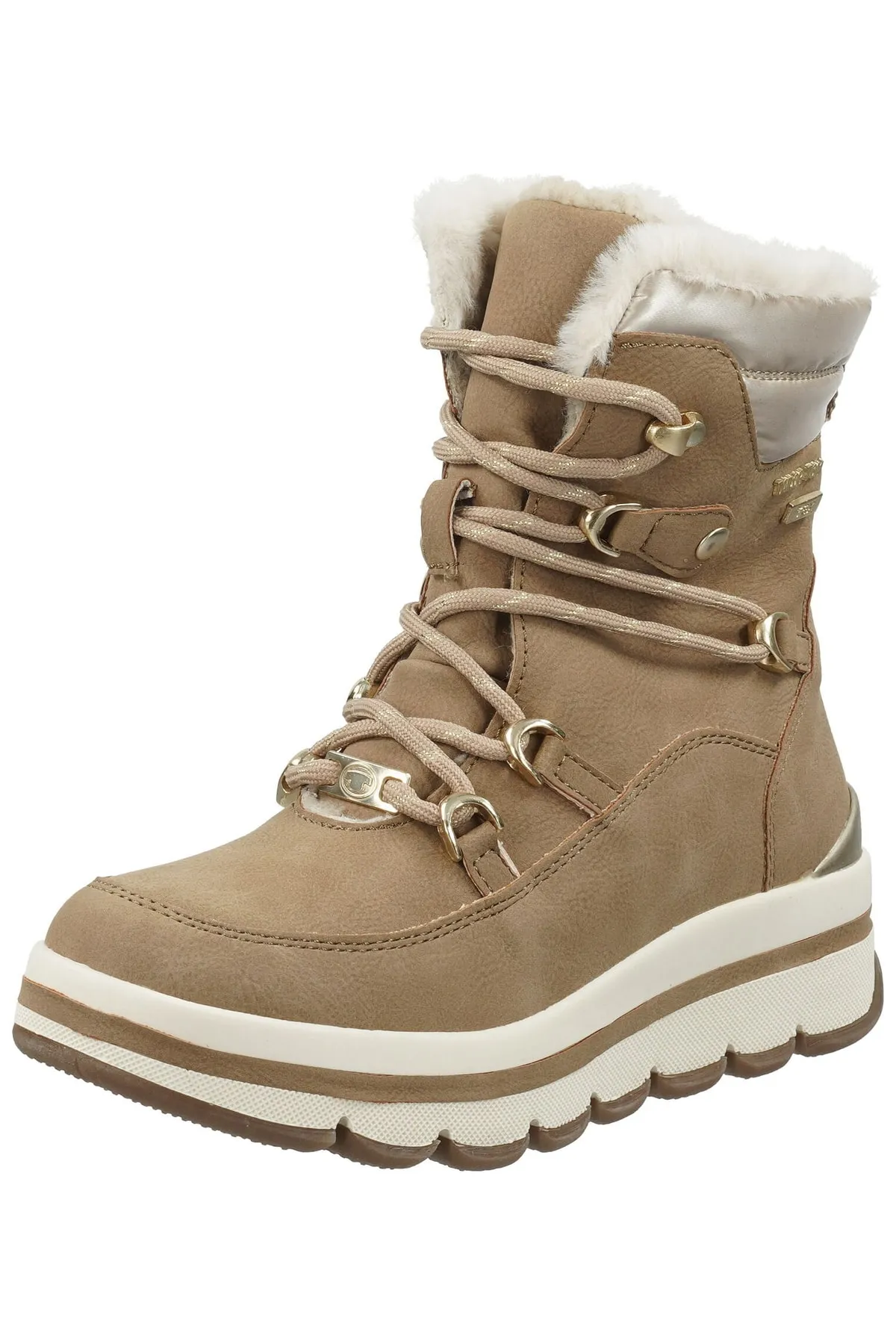 Tom Tailor  Stiefelette - Beige - Flacher Absatz