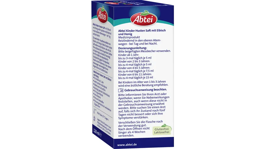 ABTEI Kinder Hustensaft Eibisch+Honig 120 ml
