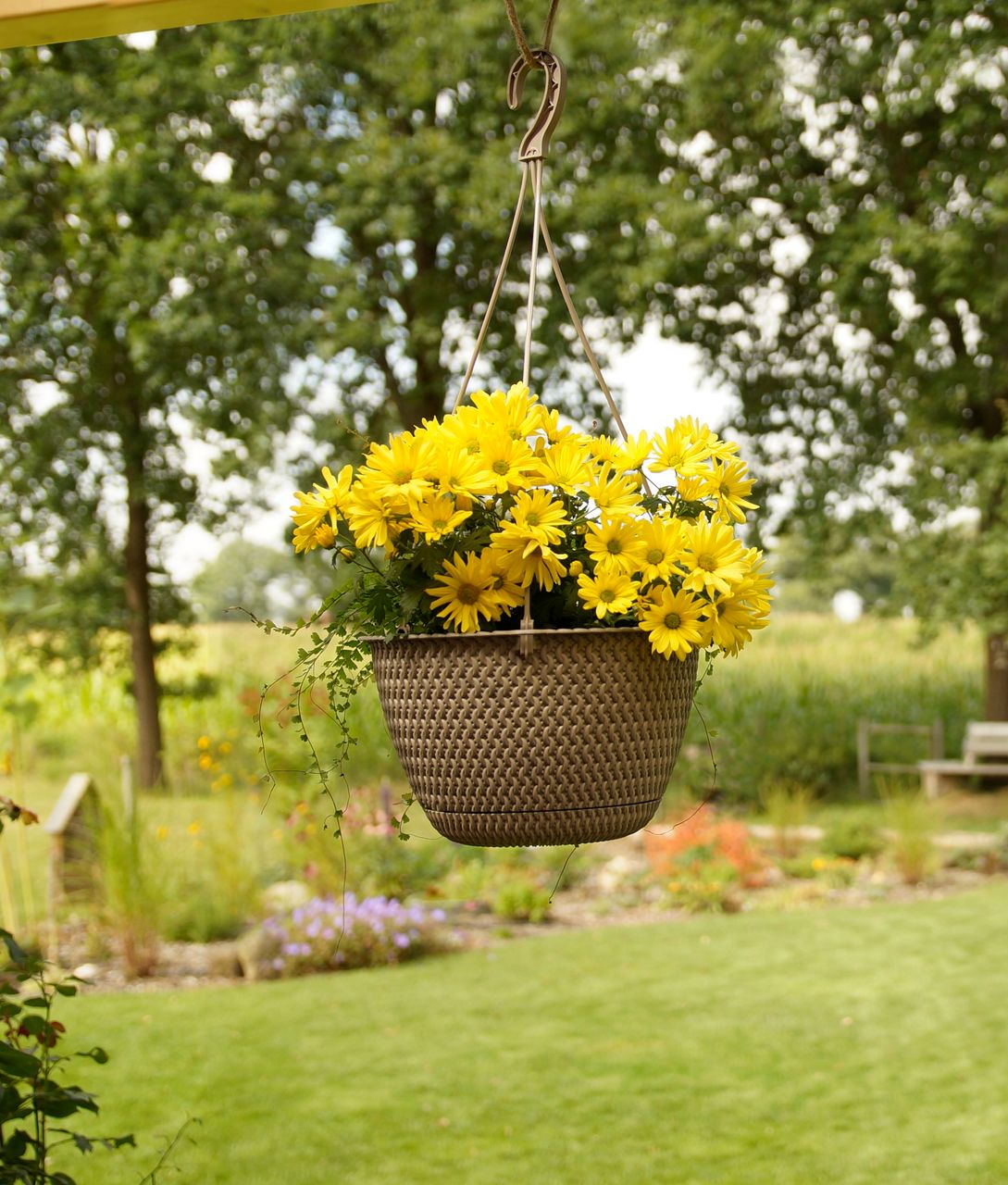 Powertec Garden Strickoptik-Hängetopf - Mocca