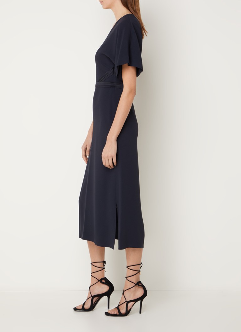 Vestido midi con escote en V Dawinga de HUGO BOSS